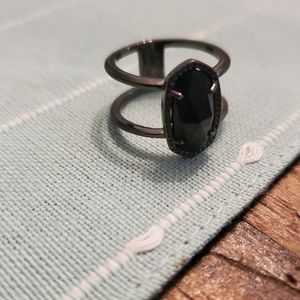 Kendra Scott black gun metal ring/ size 7